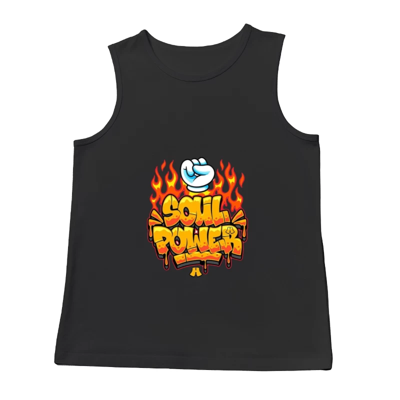 Bunte Soul Power-Graffiti-Illustration Herren Tanktops