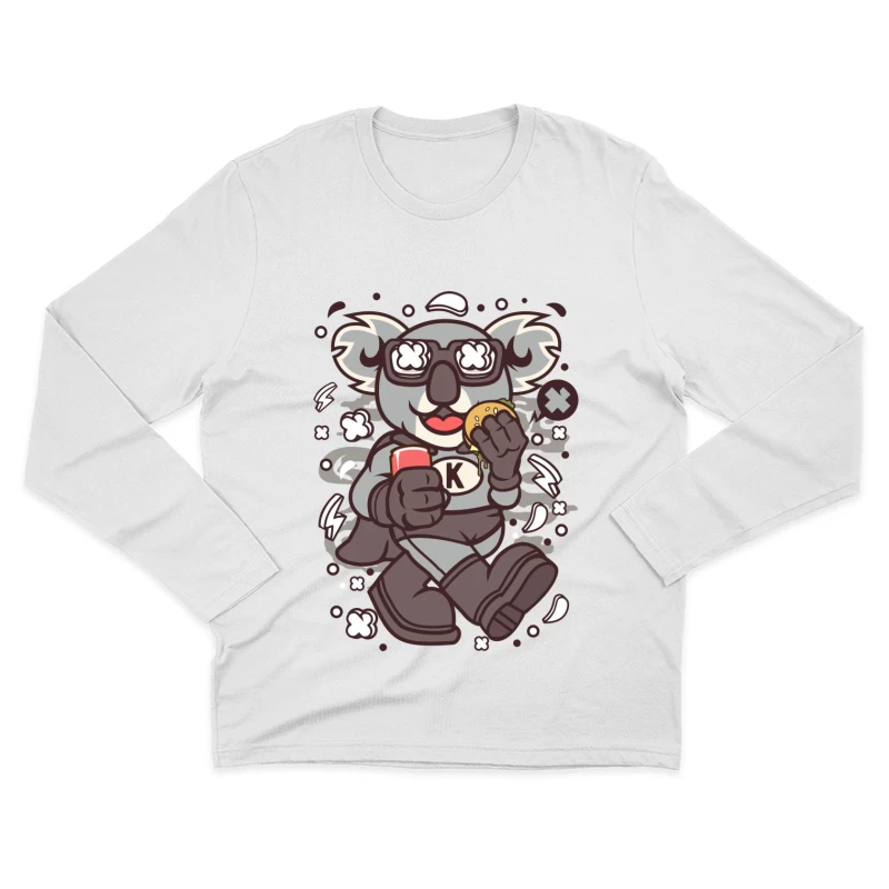 Super Koala Muncher Homme Manches Longues T-Shirt