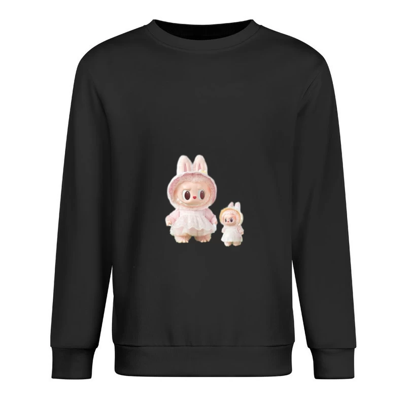 Niedliche Hasenpuppen im Kleid Herren Pullover Sweatshirt
