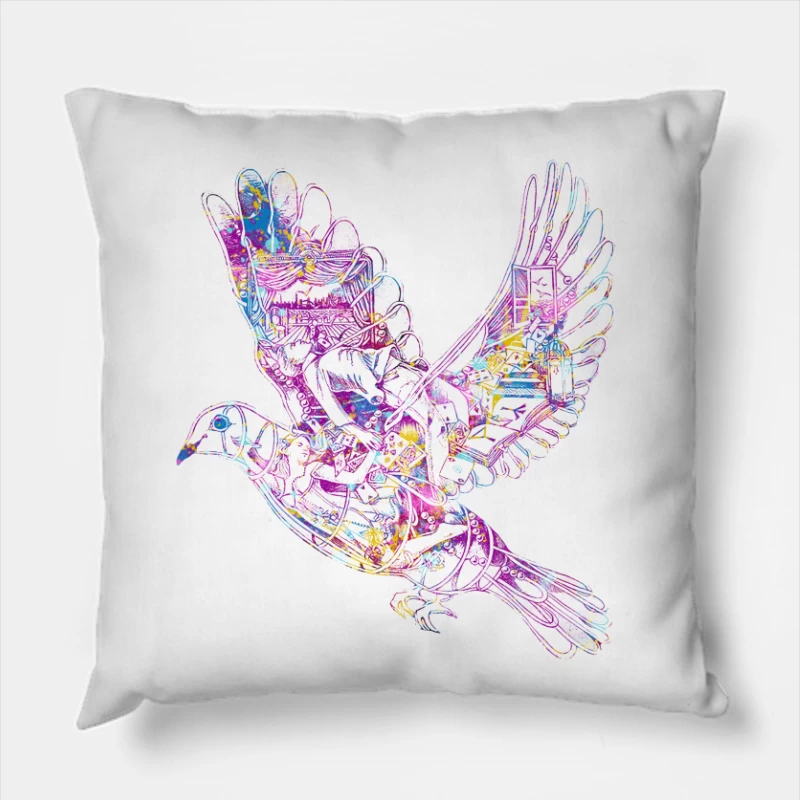 Coldplay Dove Fly Throw Pillow