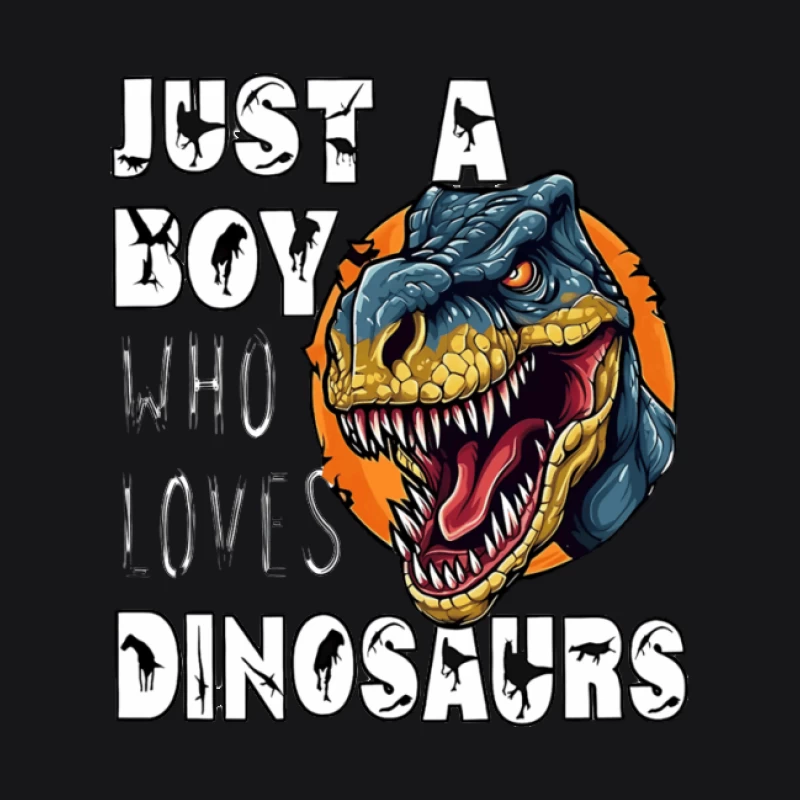 Ein Junge, der Dinosaurier liebt Herren Pullover Hoodie