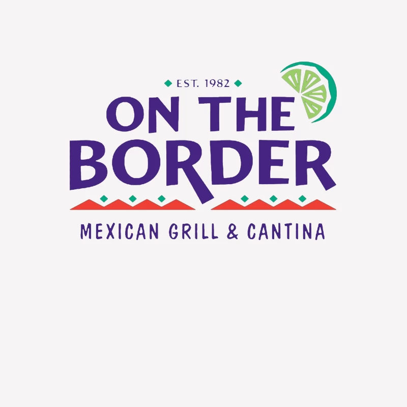 On The Border Mexican Grill & Cantina Restaurant Logo Male T-Shirt