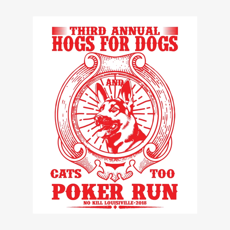 Troisième course poker pour Hogs for Dogs et Cats Too Femme Sweat-shirt à enfiler