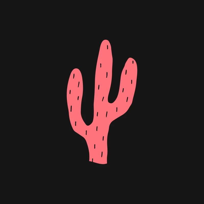 Illustration de cactus rose Homme Manches Longues T-Shirt