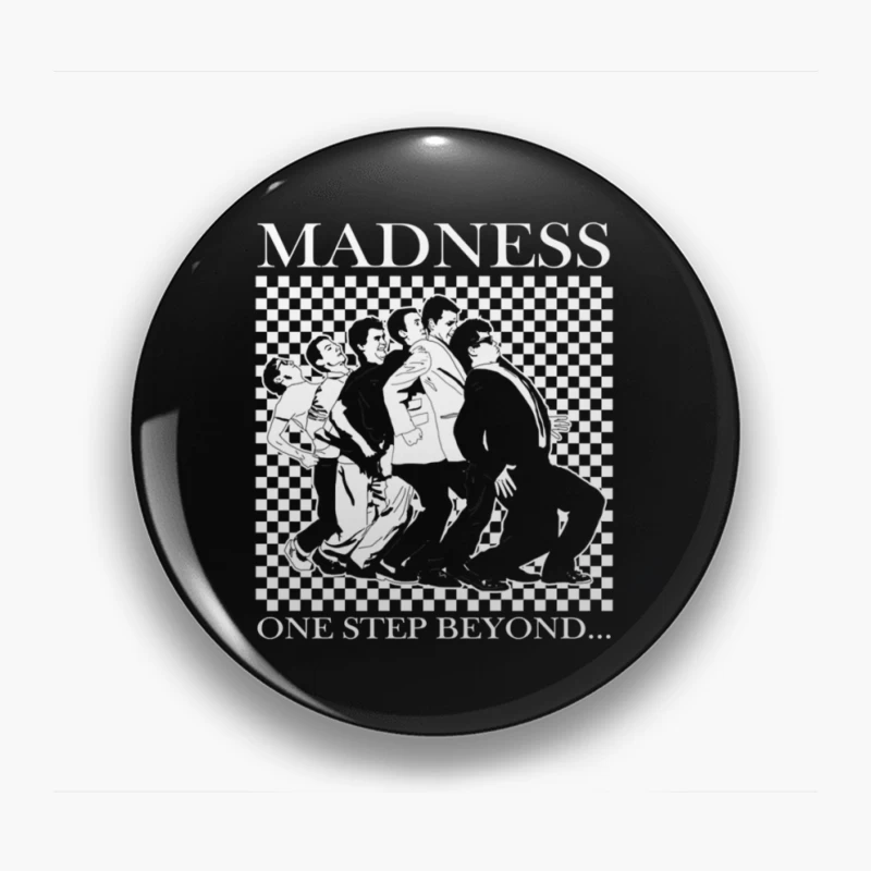 Madness "One Step Beyond" Album Art with Dancing Figures Pin