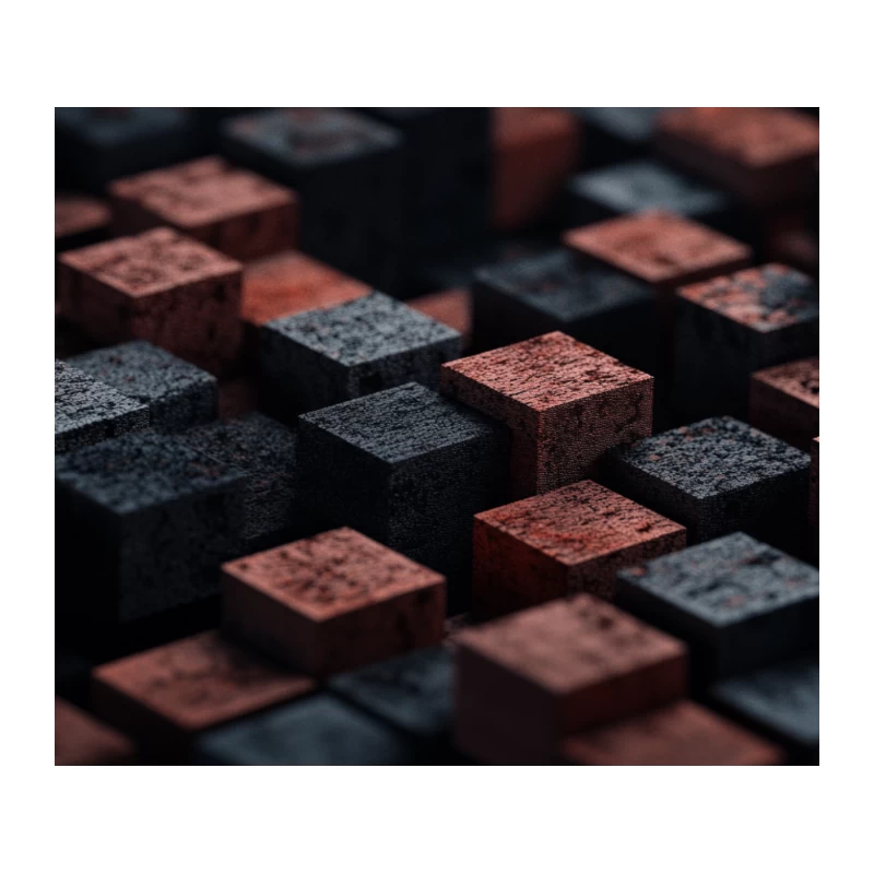 Metallic Element Cubes: A Textured Display of Copper and Iron Tapestry