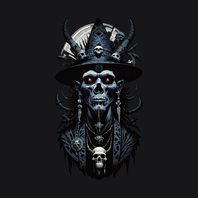 Mystischer Totenkopf-Hexenpriester Herren Pullover Hoodie