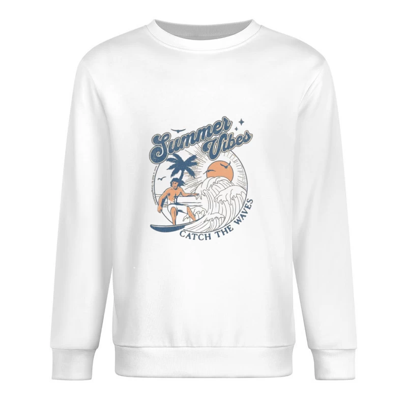 Sommerstimmung: Die Wellen reiten Herren Pullover Sweatshirt