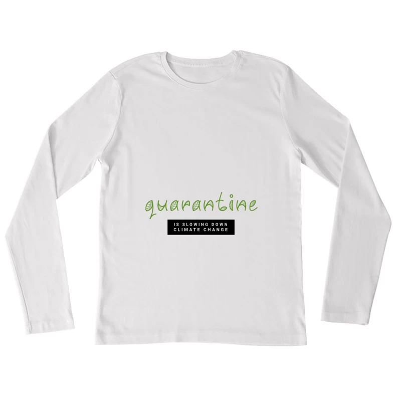 Motif de quarantaine végétal Femme Manches Longues T-Shirt