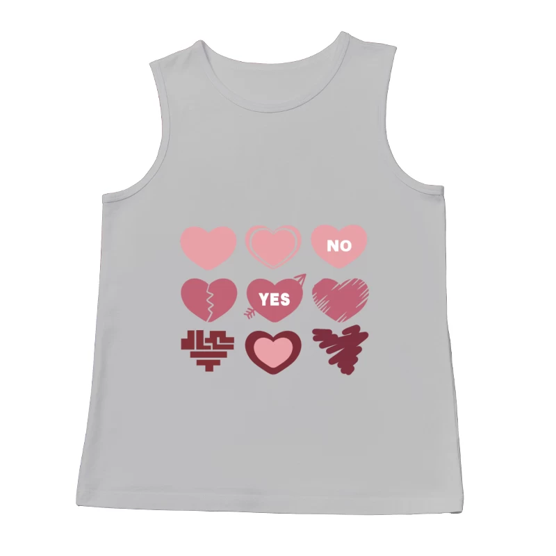 Verschiedene Herzsymbole Herren Tanktops