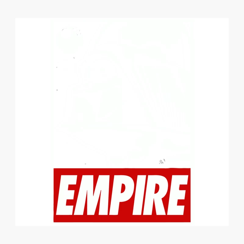 Empire Magazine Red and White Logo Throw Pillow