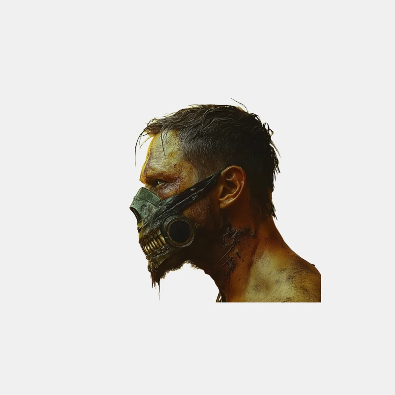 Gritty Post-Apocalyptic Character with Survival Mask Male Tank Top