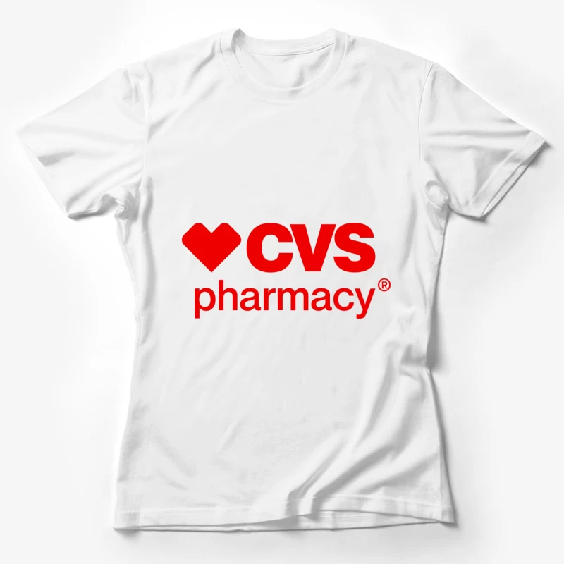 CVS Pharmacy Logo with Red Heart Symbol Female T-Shirt