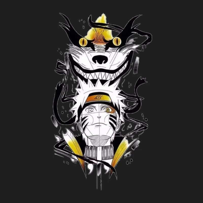Anime-Krieger mit Dämon Herren Tanktops