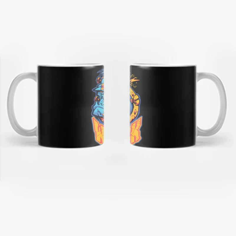 Colorful Cartoon Gorilla Illustration Coffee Mug