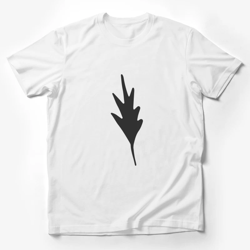 Silhouette de feuille noire Homme T-Shirt