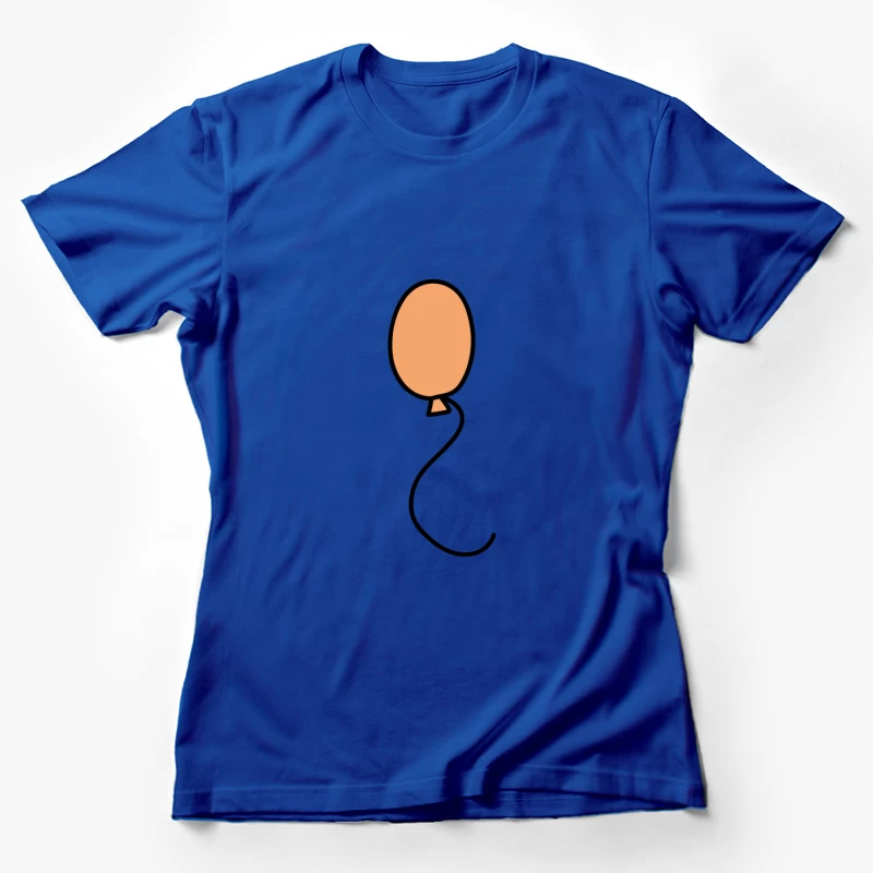 Ballon orange avec ficelle noire Femme T-Shirt