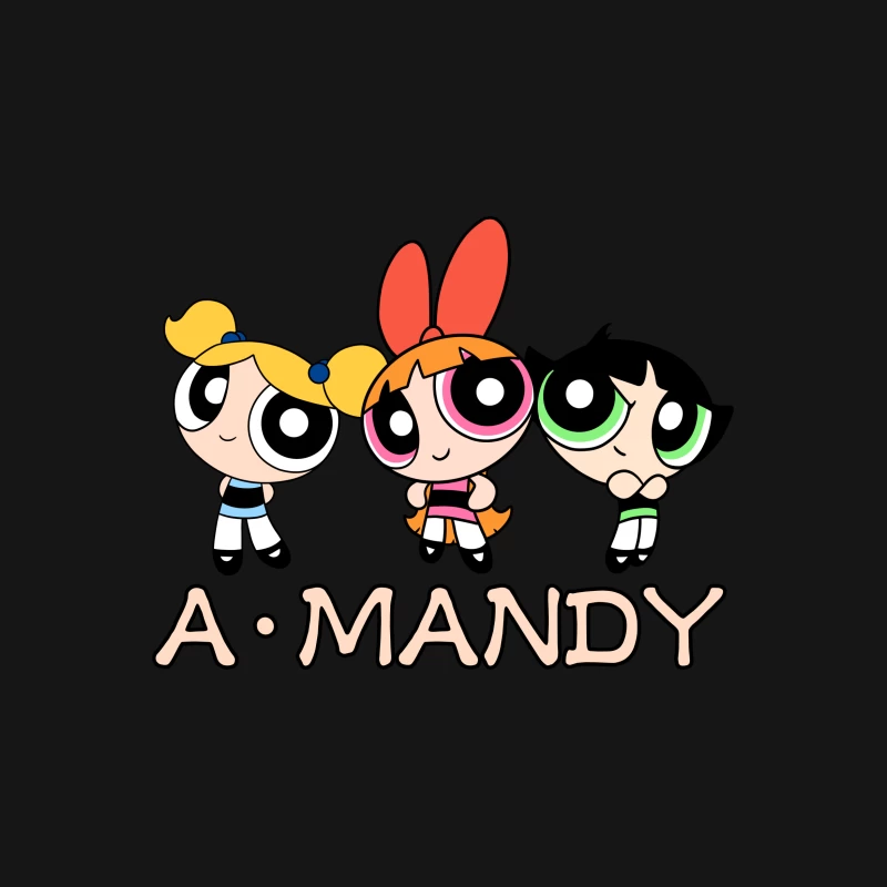 Powerpuff Mädchen Cartoon Herren T-Shirt