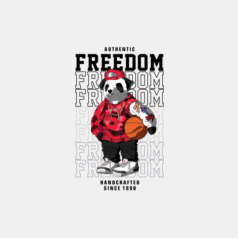 Cooler Panda mit Basketball-Style Herren Tanktops