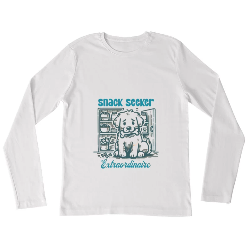 Snack-Suchhund im Kühlschrank Damen Langarm T-Shirt