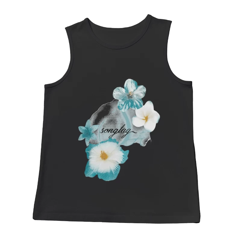 Blumen und Schriftzug Kunst Herren Tanktops