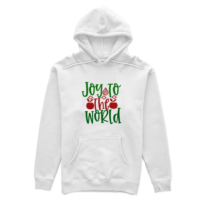 Design de Noël avec Joie sur Fond Blanc Femme Sweat à capuche