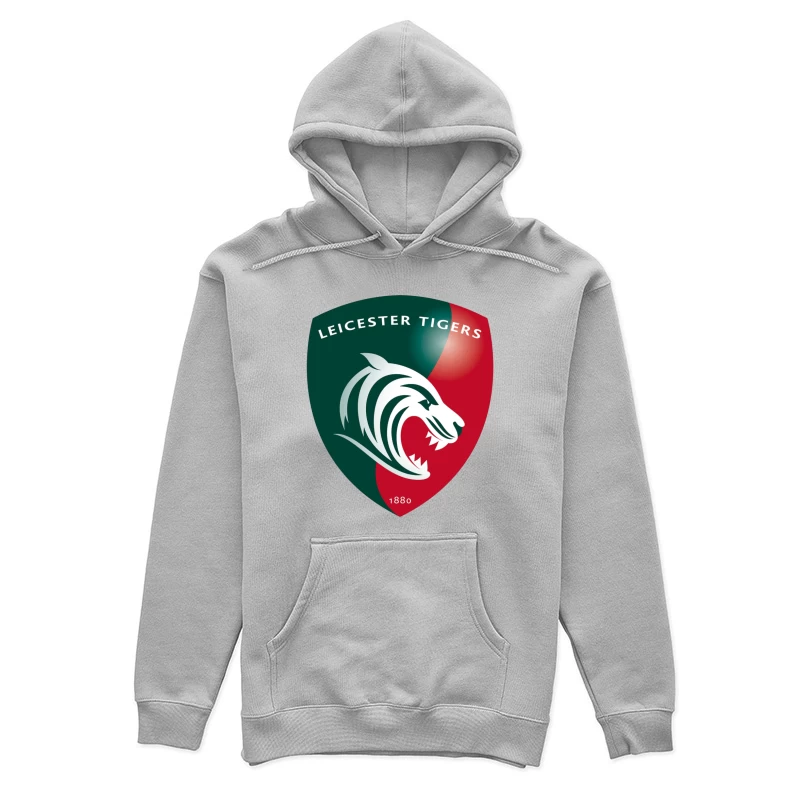 Leicester Tigers Rugby Club Official Logo Shield with Tiger Emblem Female Pullover Hoodie