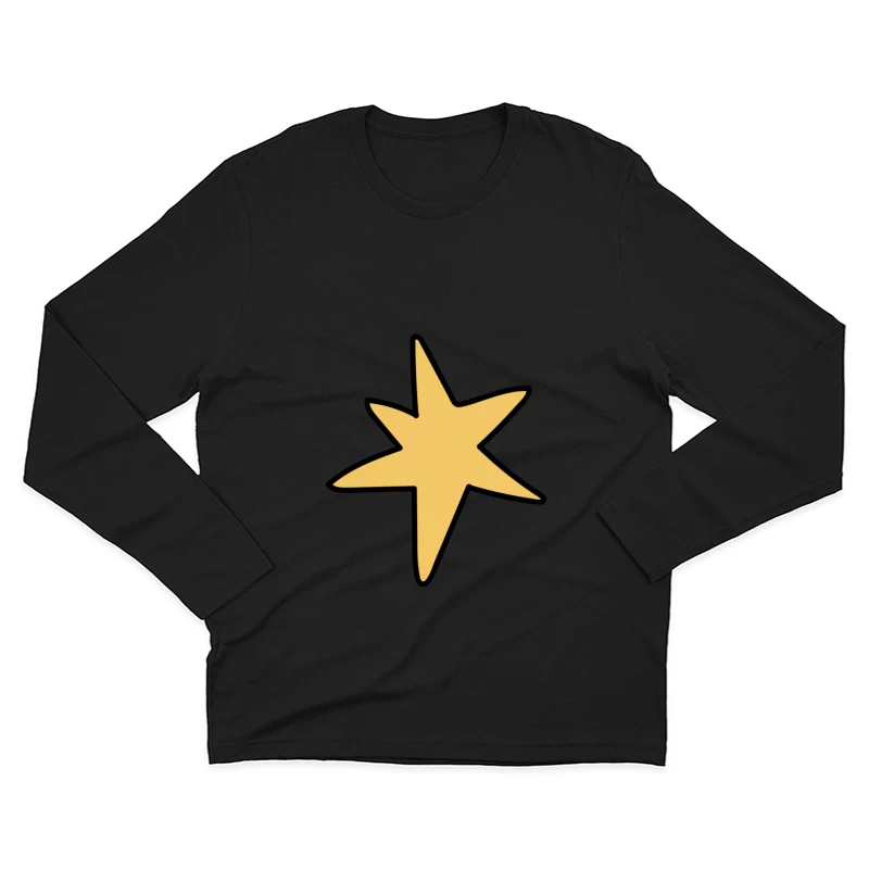 Étoile dorée abstraite Homme Manches Longues T-Shirt