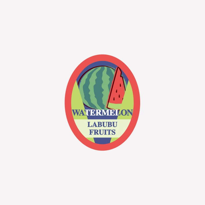 Wassermelonen-Etikett von Labubu Fruits Herren T-Shirt