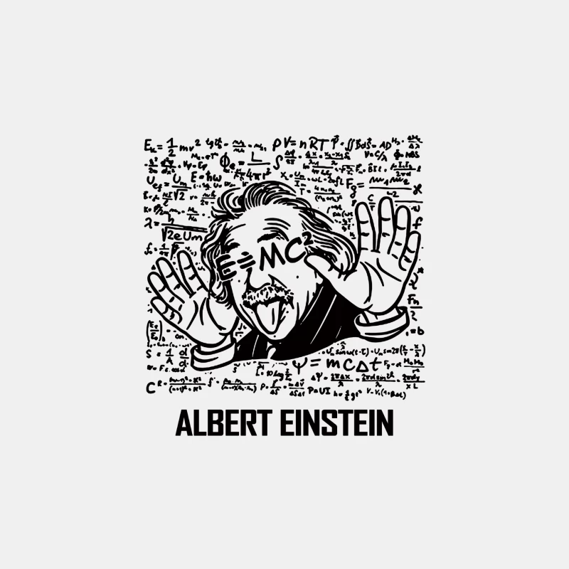 Albert Einstein Illustration mit Text Herren Tanktops