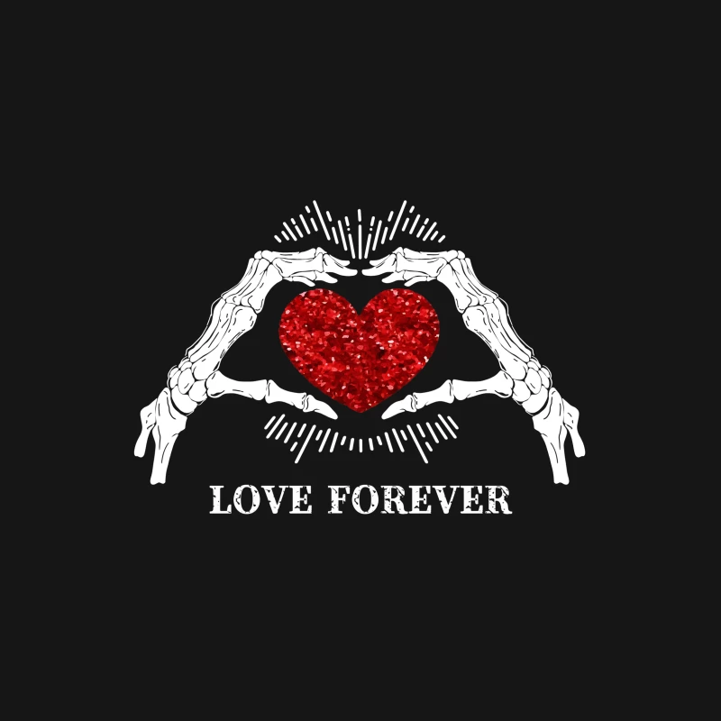 Liebe für immer Herzdesign Herren T-Shirt
