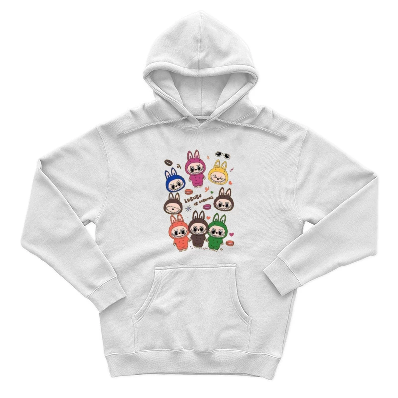 Niedliche Hasen in bunten Kostümen Herren Pullover Hoodie