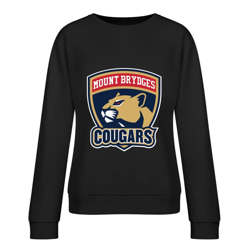 Mount Brydges Cougars Team Sports Logo Female Pullover Sweatshirt