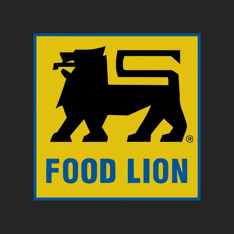 Food Lion Supermarket Chain Logo with Black Lion on Yellow Background Female Pullover Sweatshirt