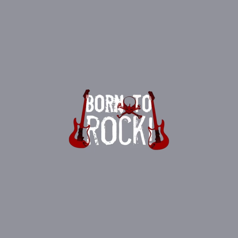Rock Music Design Featuring Guitars and Skull iPhone Case