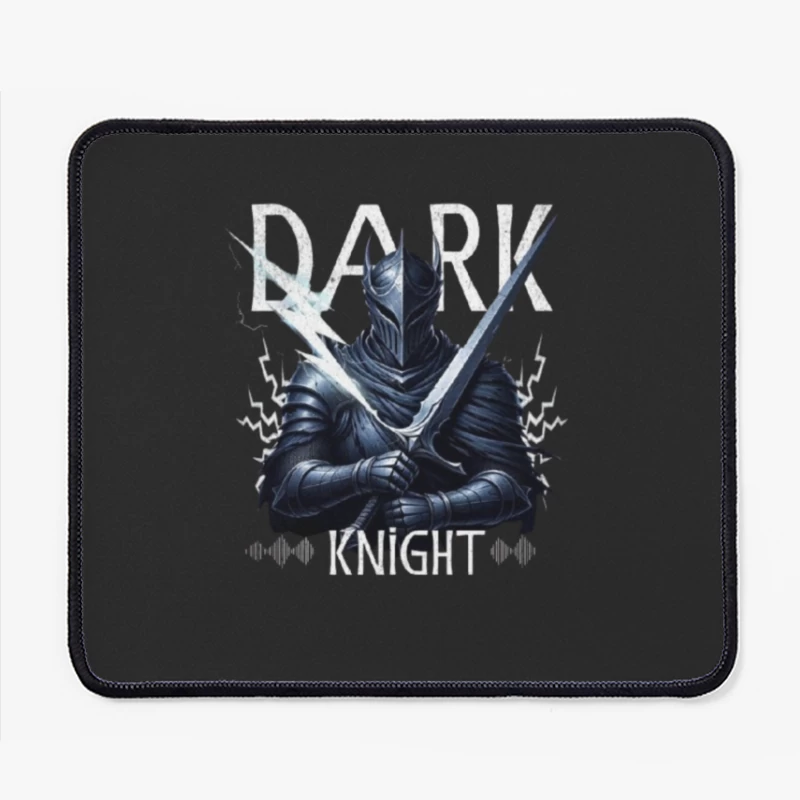 Dark Knight with Ancient Blade - Fantasy Warrior Illustration Mouse Pad