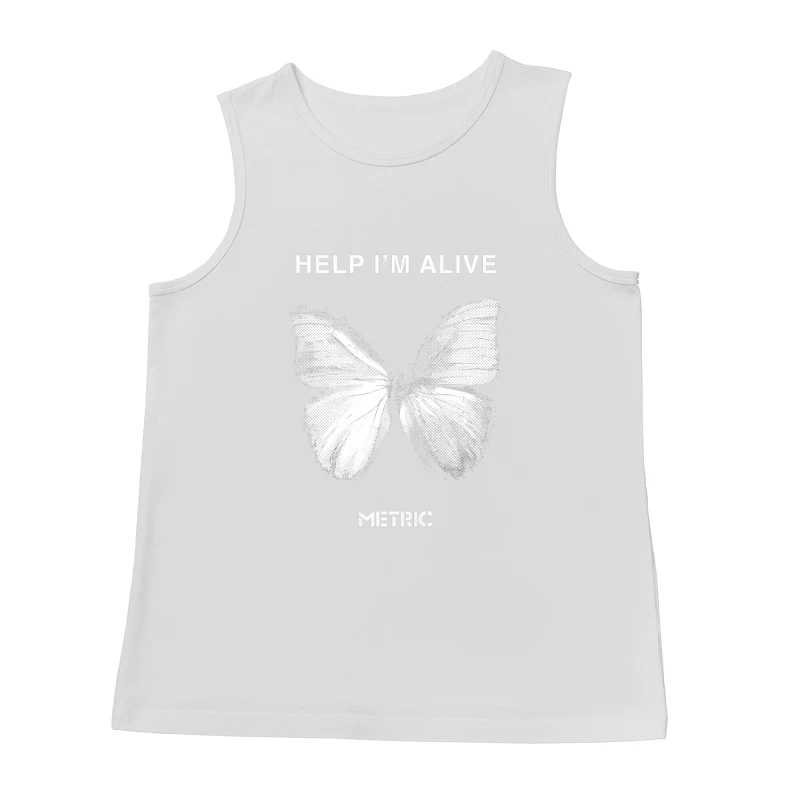 Metric Help I'm Alive Butterfly Male Tank Top