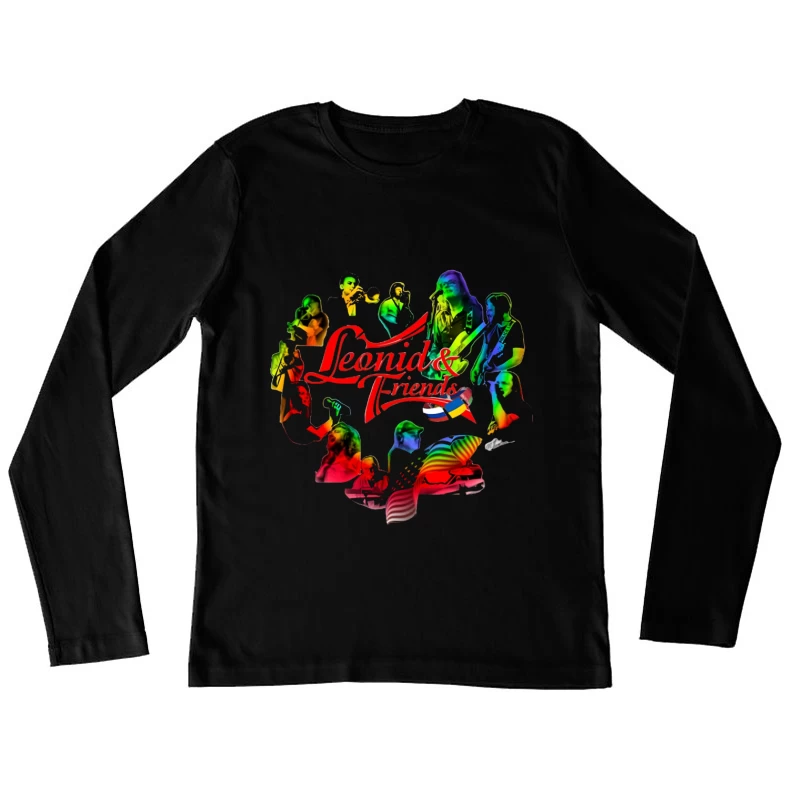 Leonid & Friends: Colorful Musical Band Artwork Female Long Sleeve T-Shirt