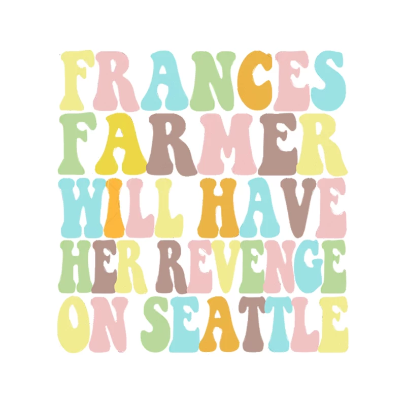 Frances Farmer Typographic Colors Design Tapestry
