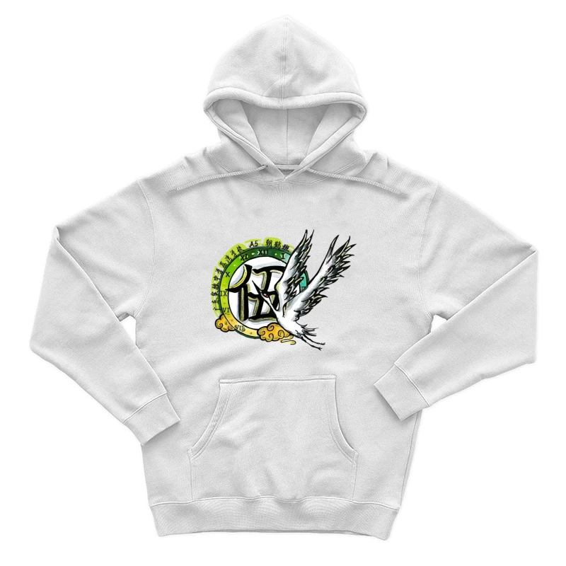 Kranich und Zeitreise Herren Pullover Hoodie