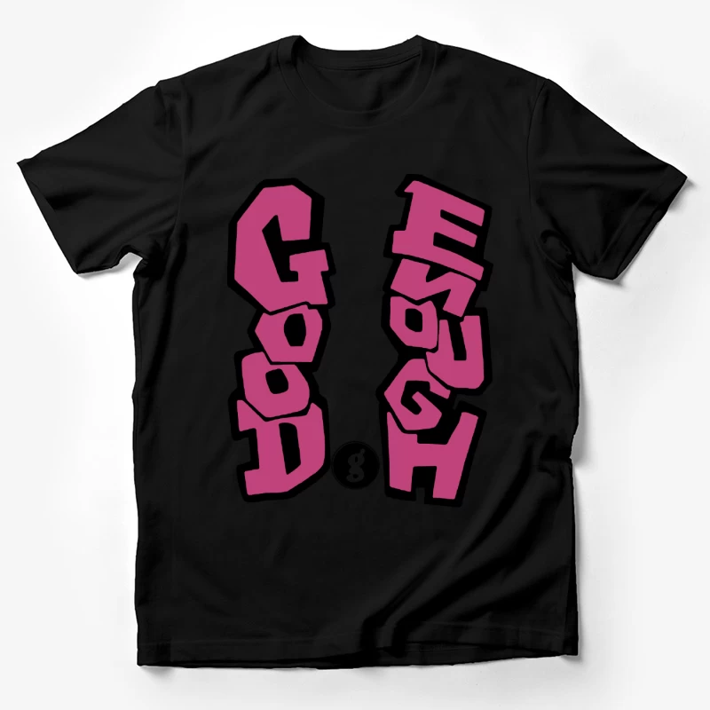 Optimistischer Slogan in Rosa Herren T-Shirt