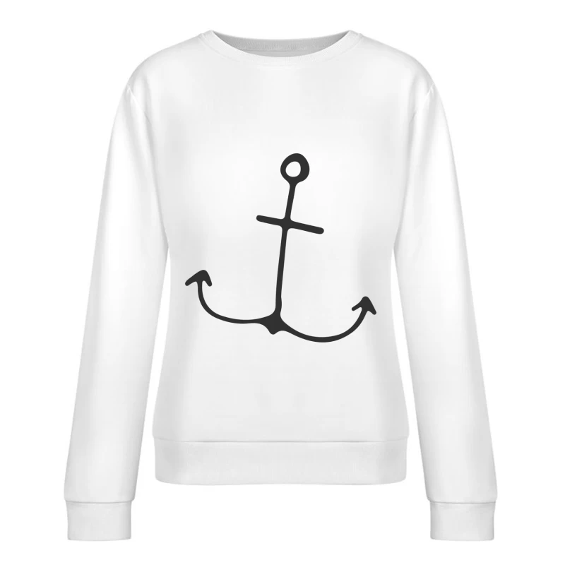 Symbole d'Ancre Marin Simple Femme Sweat-shirt à enfiler