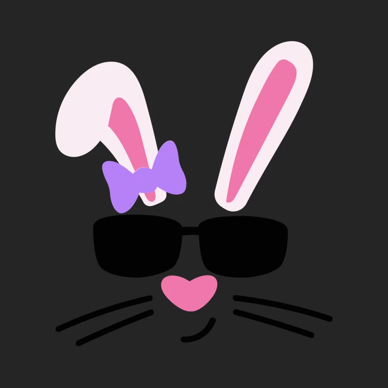 Visage de lapin avec lunettes et nœud Homme Sweat-shirt à enfiler