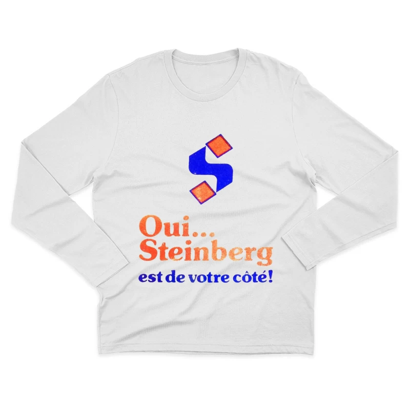 Vintage French Political Campaign Logo for Steinberg Male Long Sleeve T-Shirt