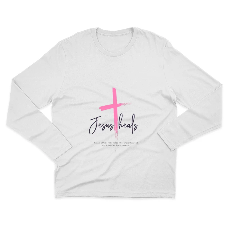 Jésus guérit citation inspirante Homme Manches Longues T-Shirt