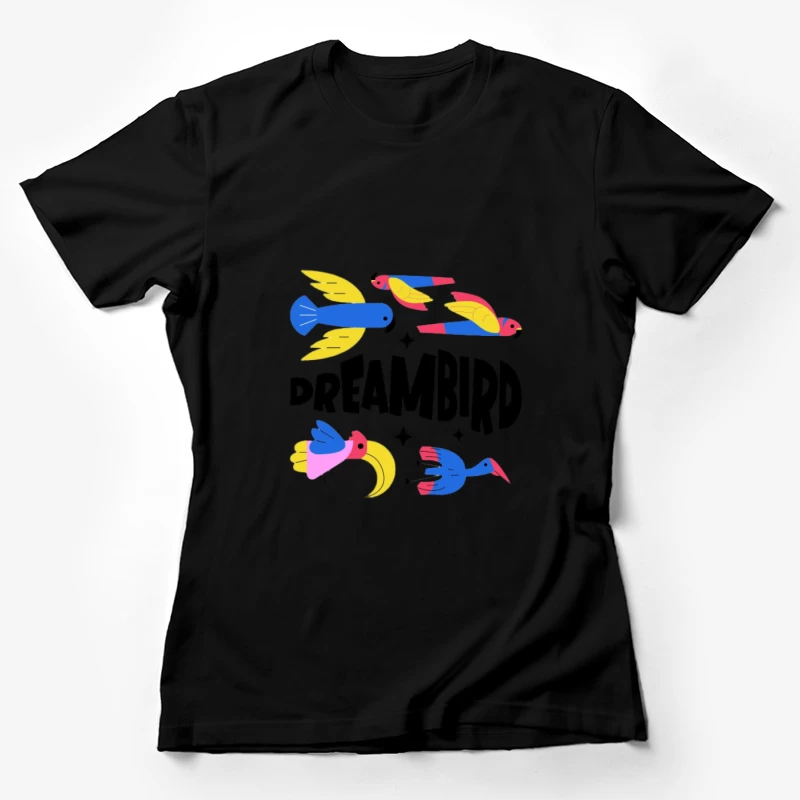 Farbenfrohe Traumvögel Illustration Damen T-Shirt