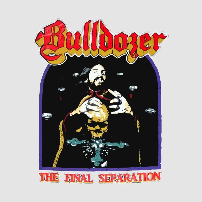 Bulldozer - The Final Separation Metal Album Cover Art Male Pullover Hoodie