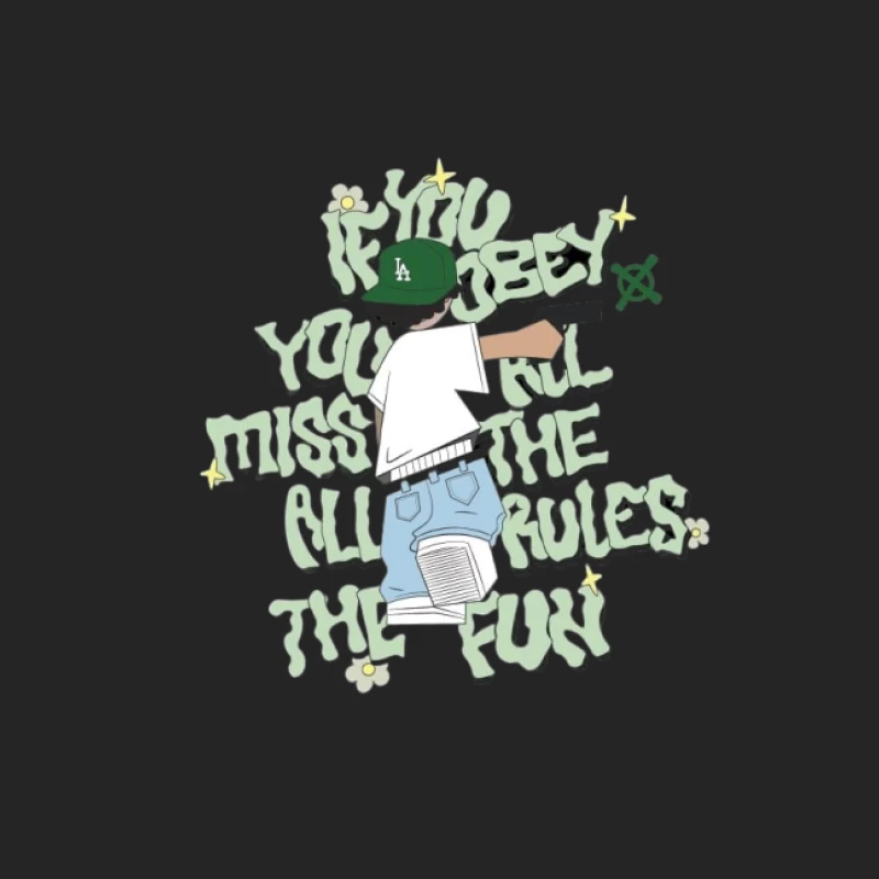 Hip-Hop Grafik mit Text und Illustrationen Herren Pullover Sweatshirt