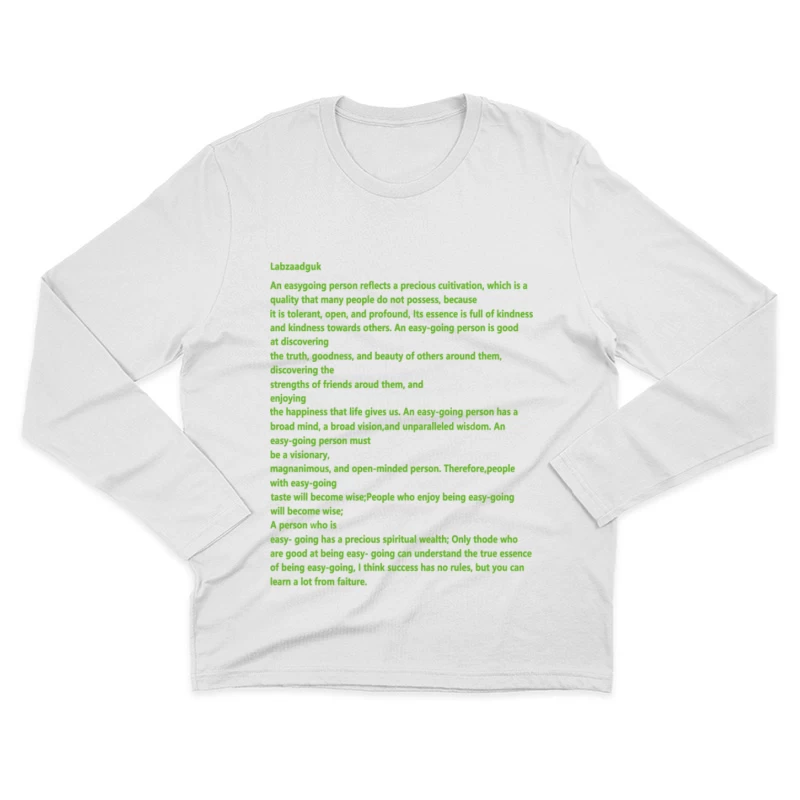 Easy-going Persönlichkeit Eigenschaften Herren Langarm T-Shirt