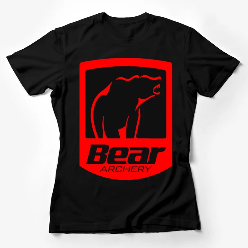 Bear Archery Company Red Logo Design Female T-Shirt